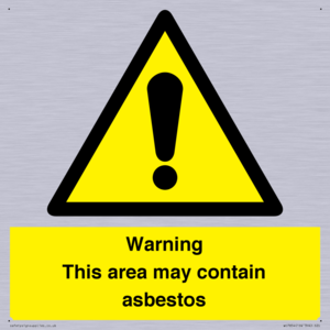 Warning This area may contain asbestos